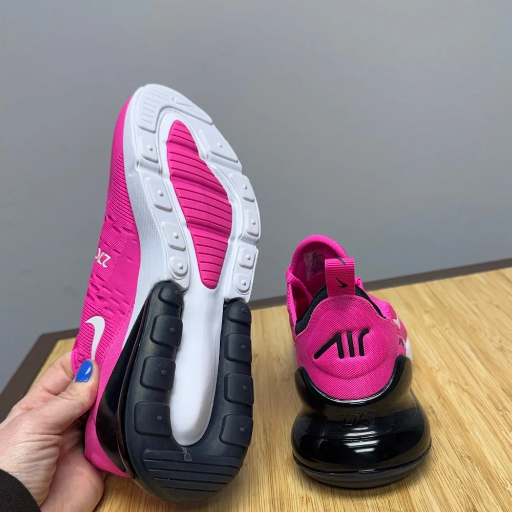 Nike Bright Pink and Black Air Max 270 Sneaker - Picture 3 of 5